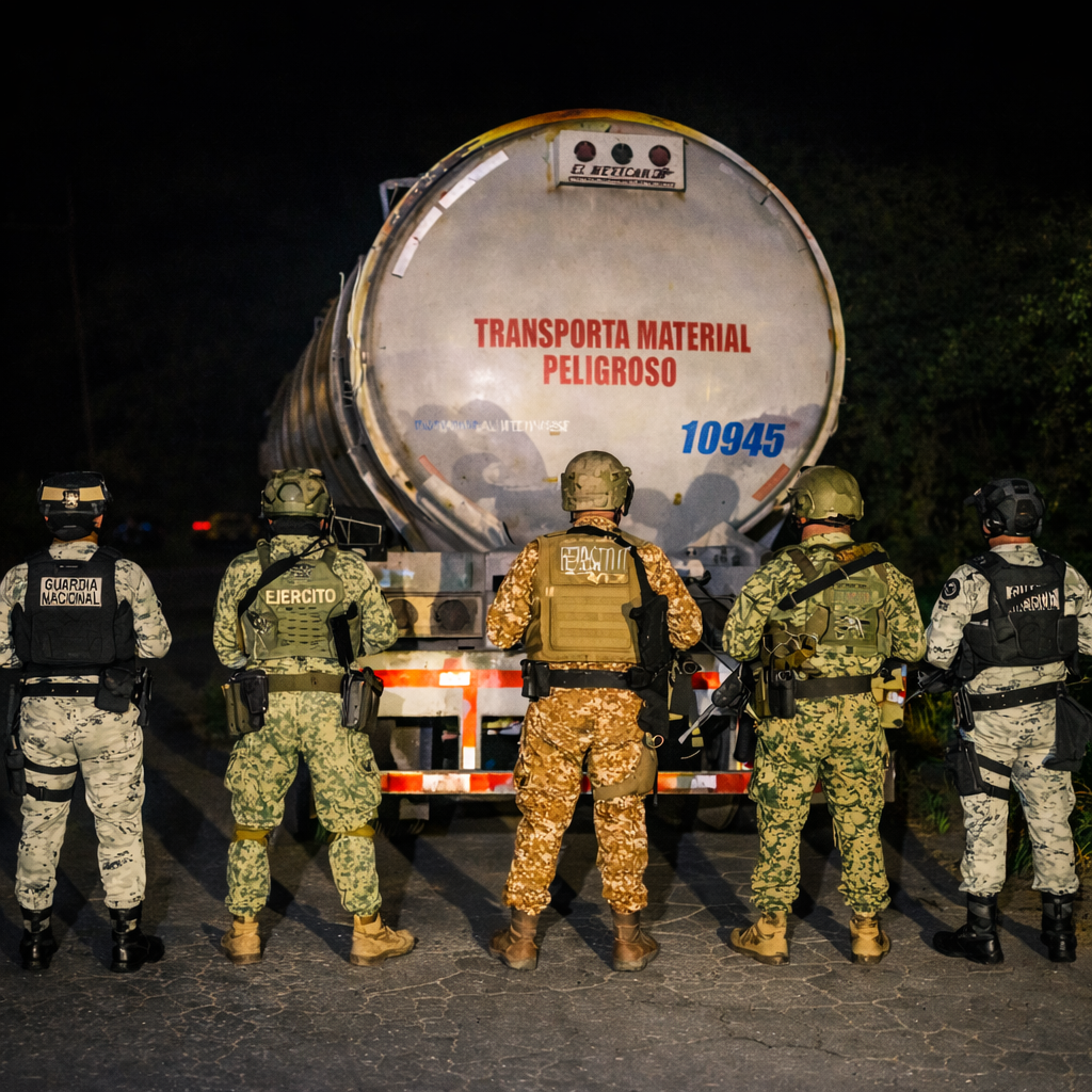 “pipa gasolina robada Cadereyta operativo Ejército Guardia Nacional”