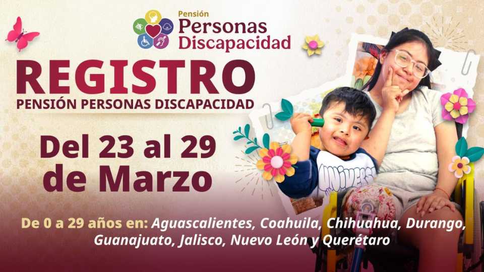 Registro pensión discapacidad Bienestar