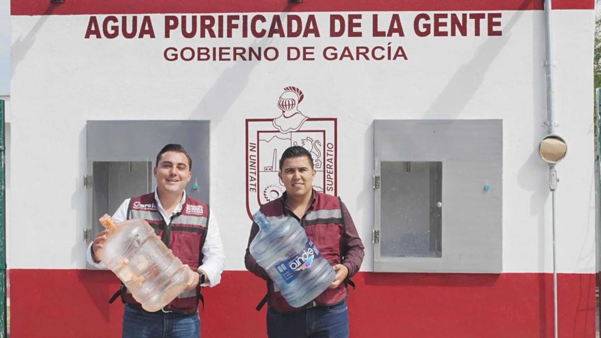 agua purificada gratis en García